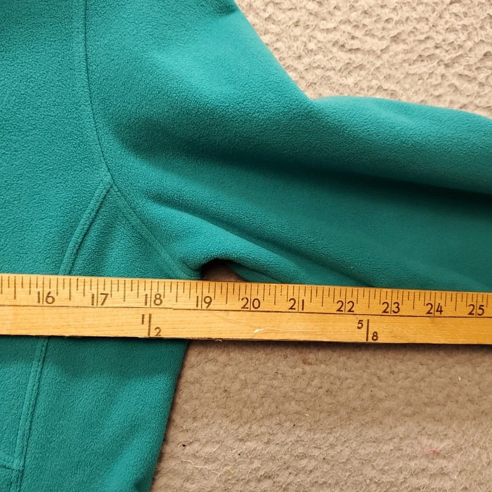 The North Face Jacket Mens‎ Green Fleece Lined Mock Neck Embroidered Logo Zipper